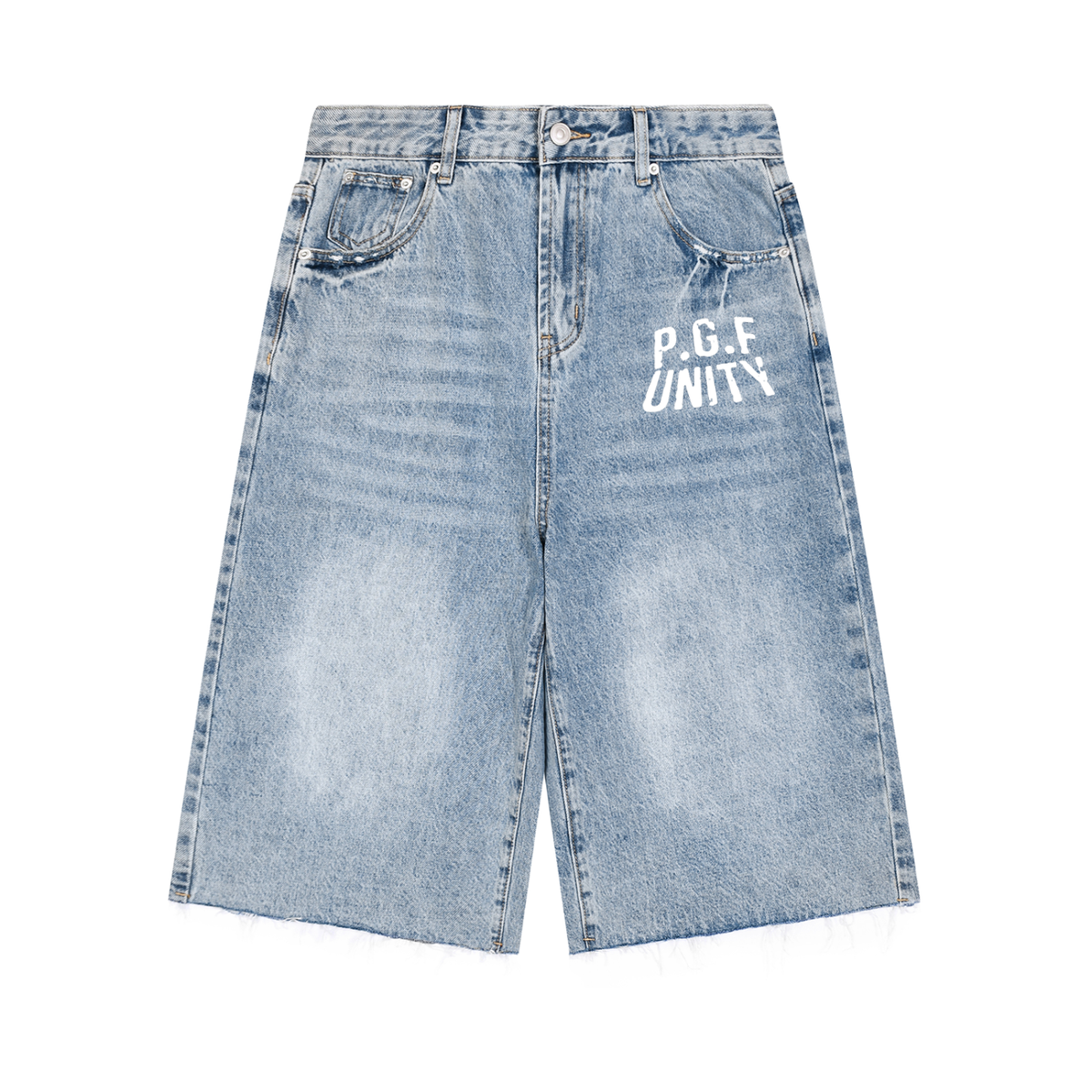 WIDE LEG DENIM JORTS